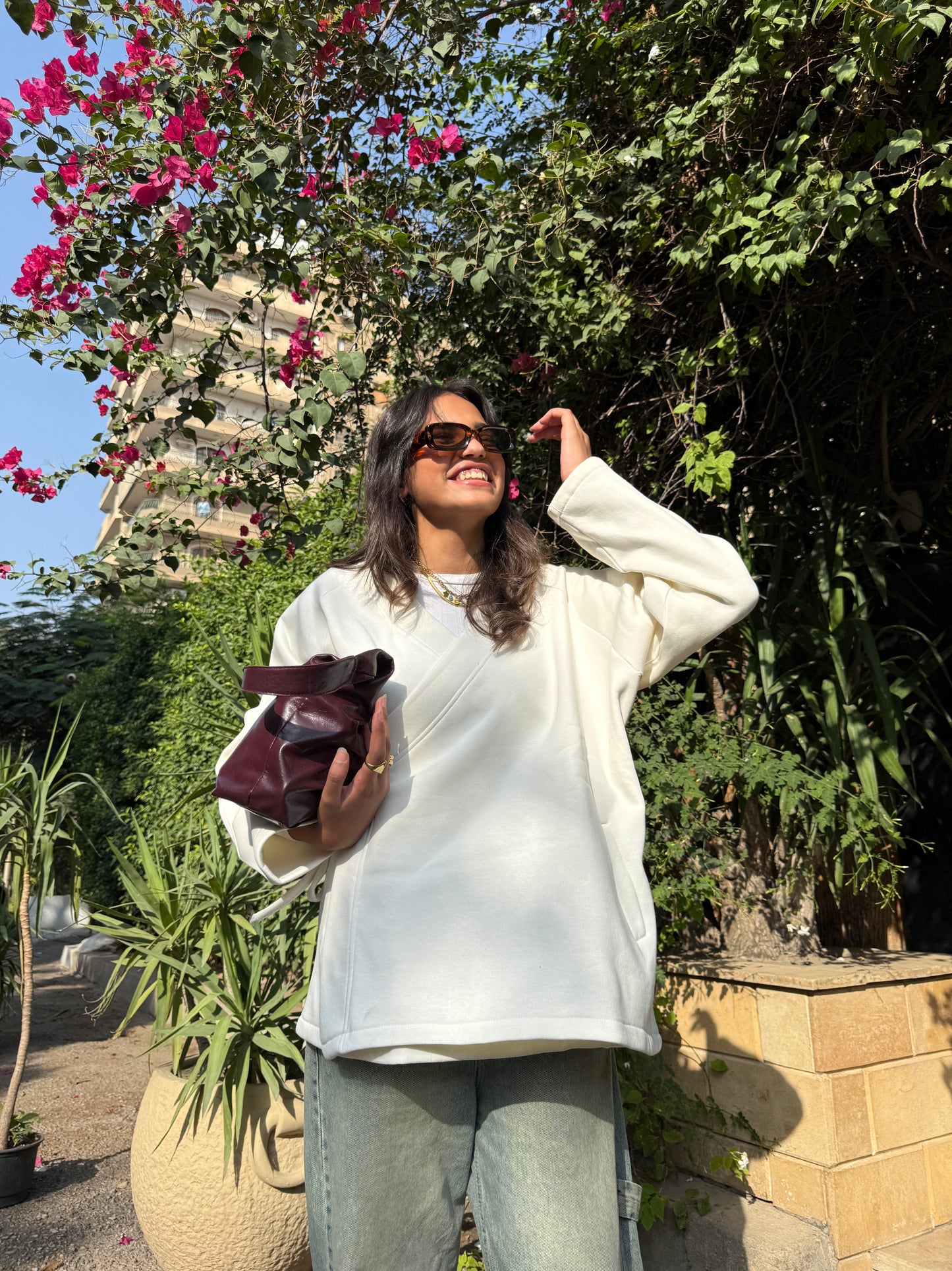 Bow Jacket in Off White