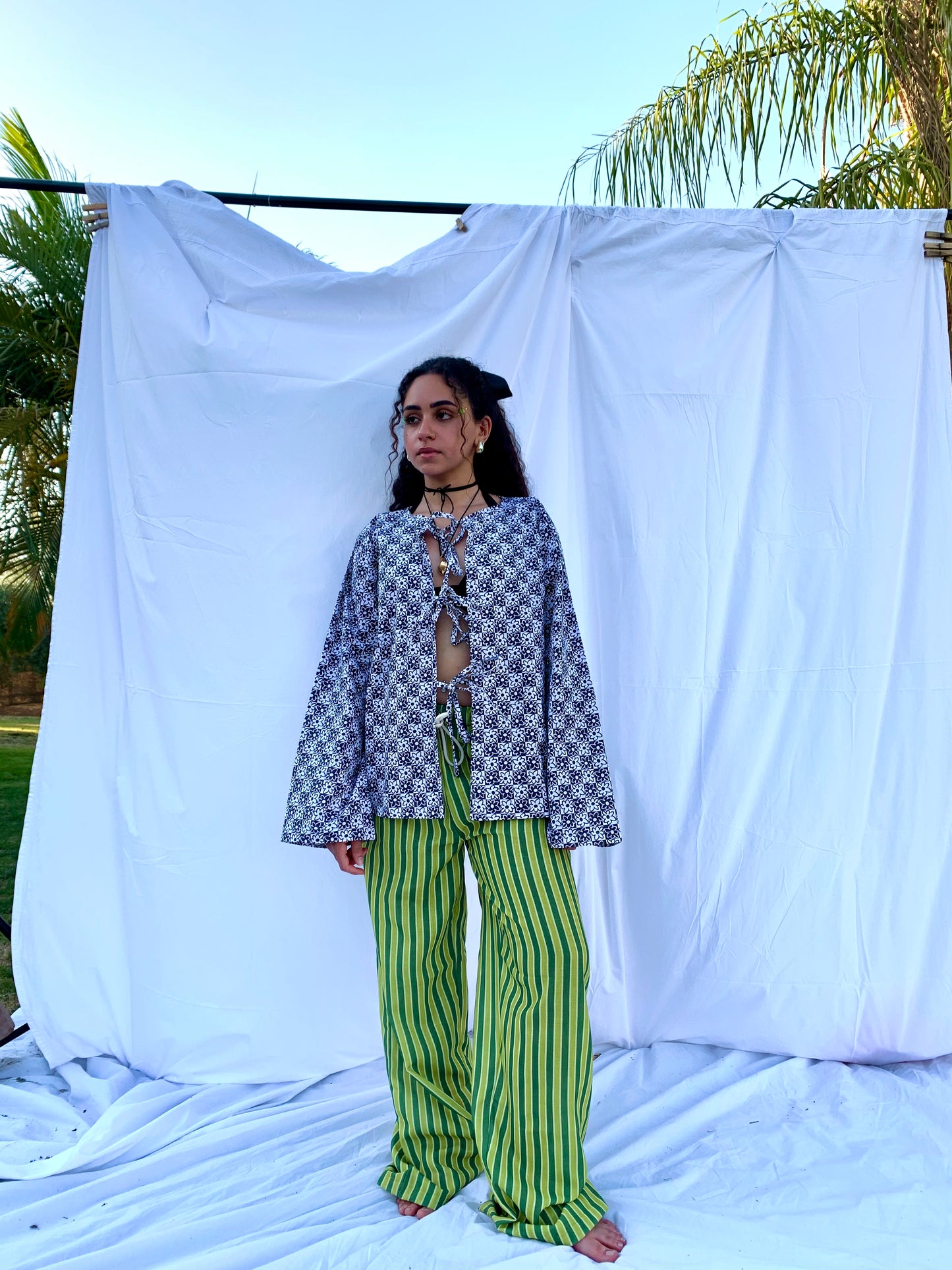 Daisies Tie Front Shirt