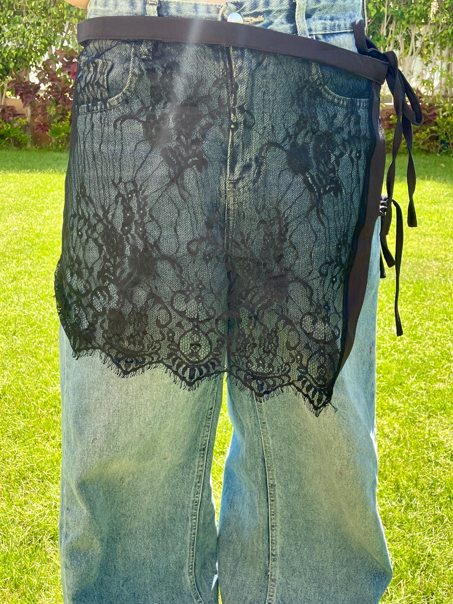 Black Lace Mini Skirt