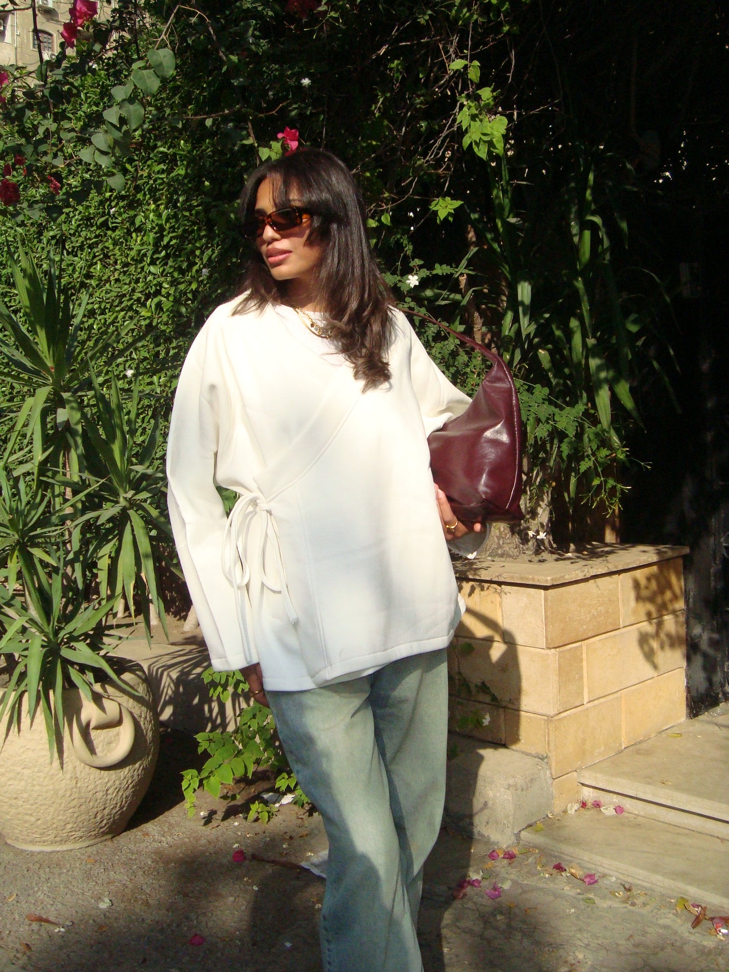 Bow Jacket in Off White