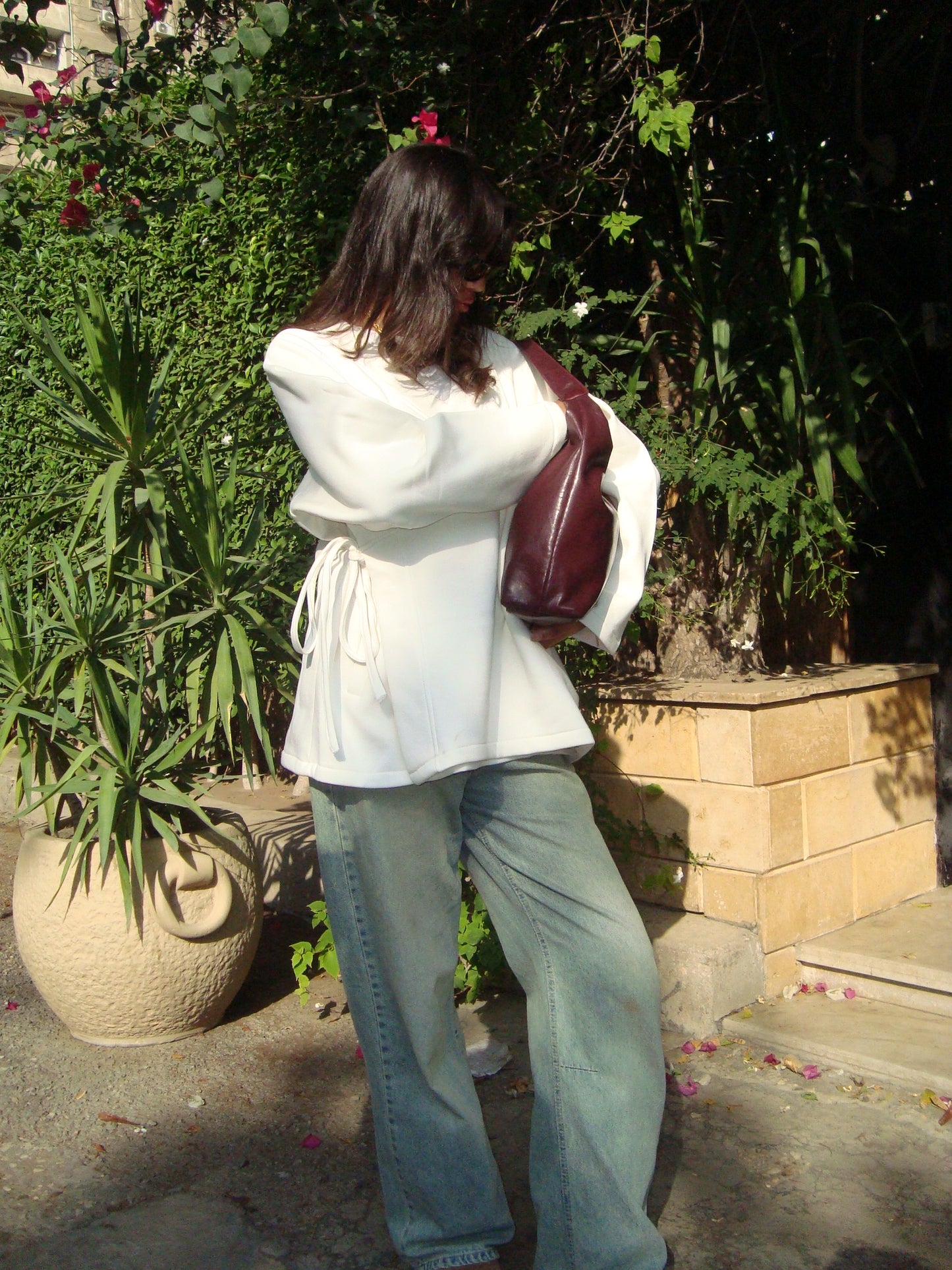 Bow Jacket in Off White