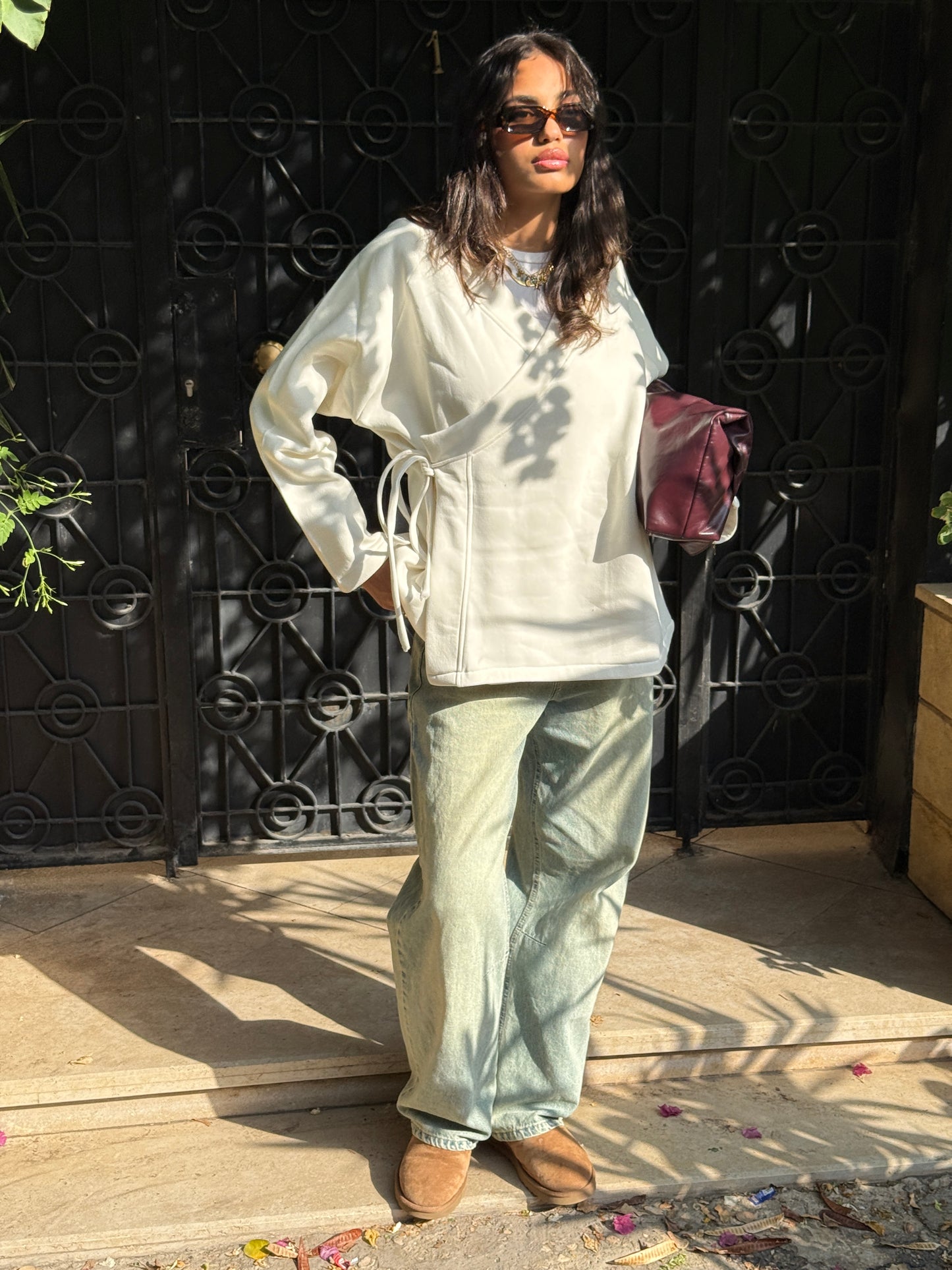 Bow Jacket in Off White