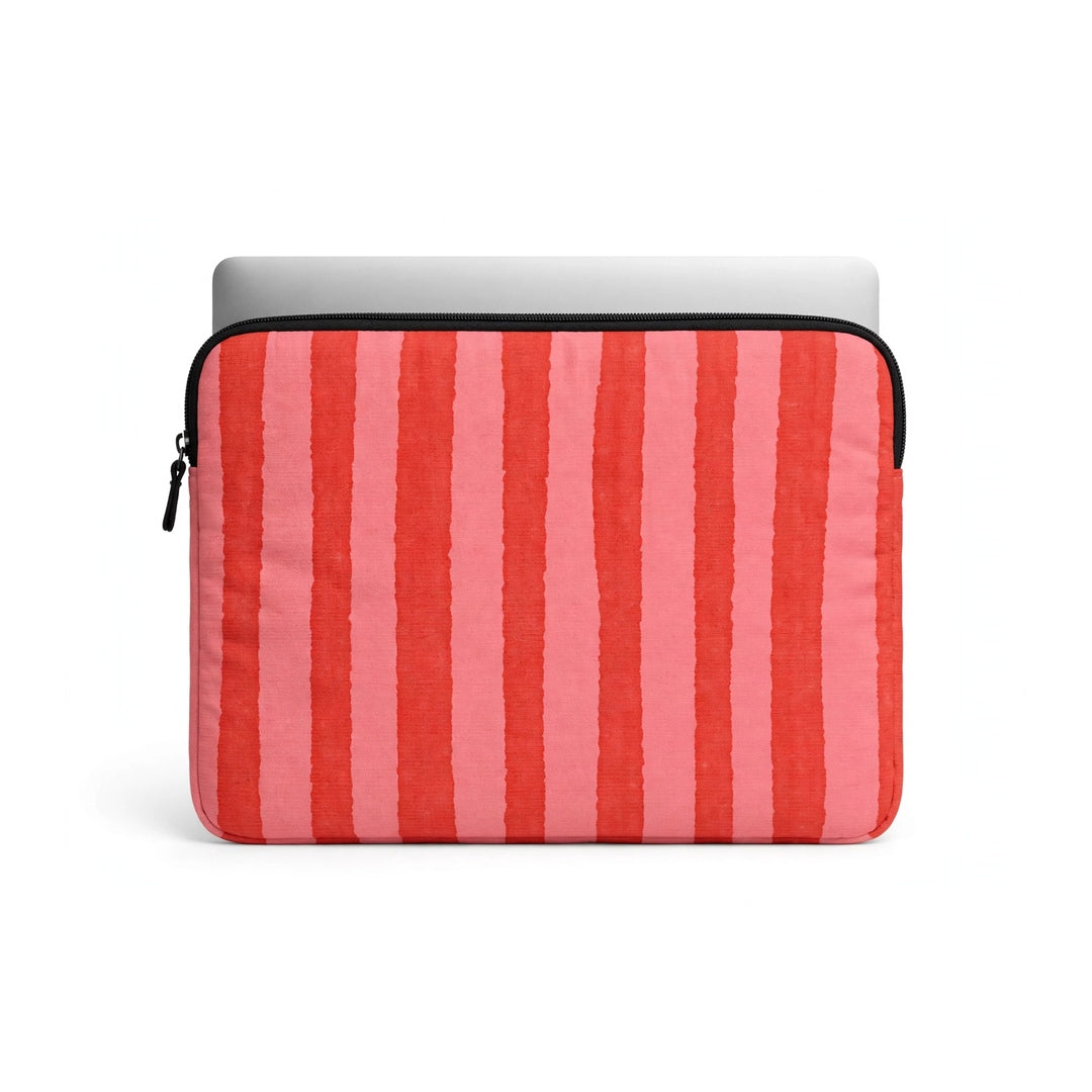 Loud Striped Laptop Sleeve - Red